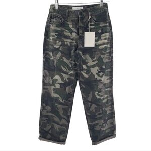 KanCan Benji High Rise Boyfriend Jeans Green Camo Size‎ 5/26 Cropped Ankle NWT